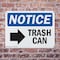 Signmission Trash Can (Right Arrow), 18 in W x Rectangle, Plastic OS-2PACK-NS-P-1218-L-18724 - alternate 5
